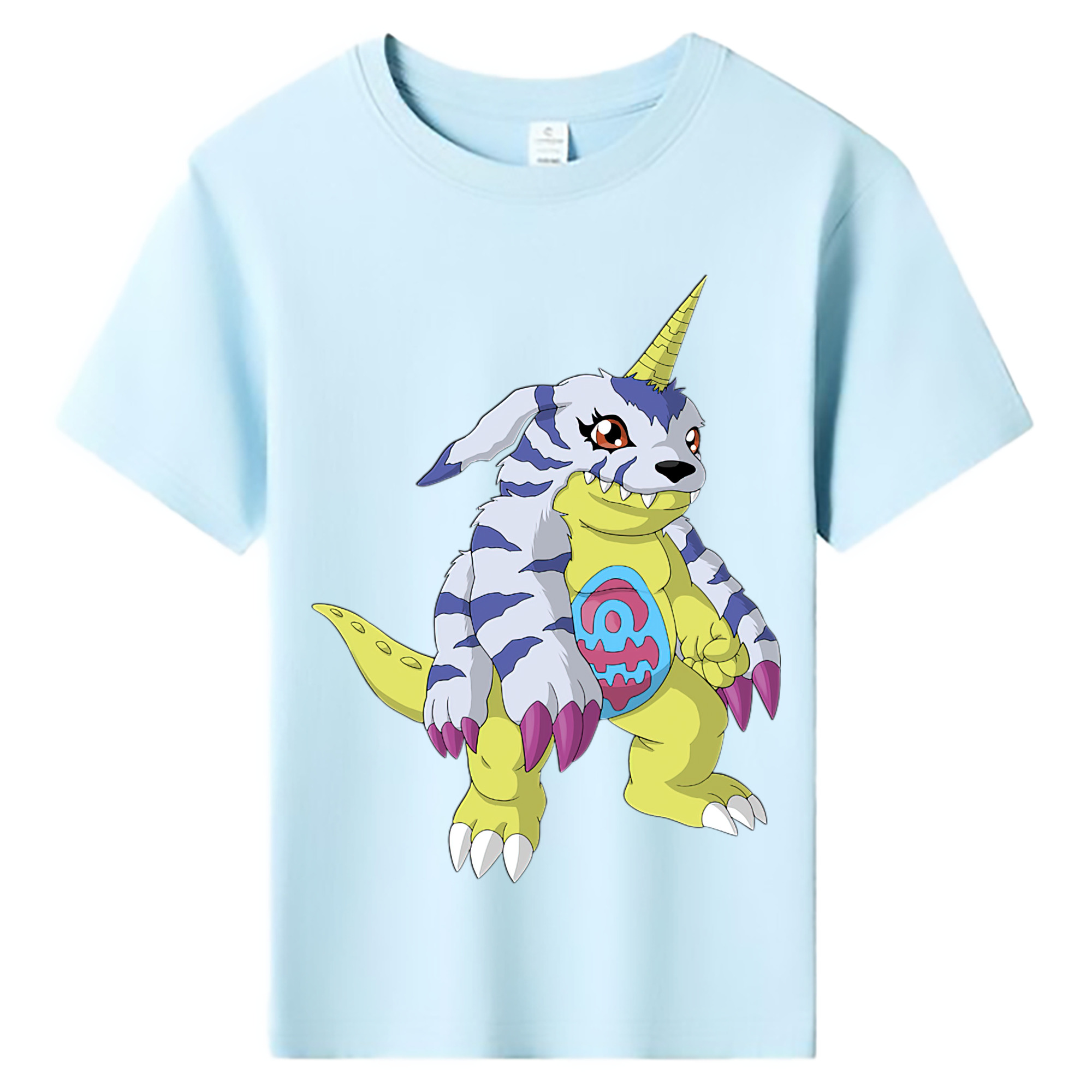 （画像用） Digimon デジタルモンスター/デジモン 綿100％キッズTシャツ（フロントプリント）